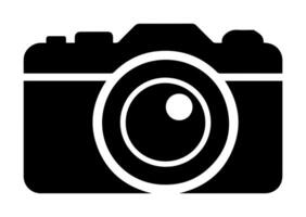 Simple Black and White Camera Icon Graphic Design Image vector