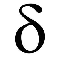 A High Resolution Image of the Greek Letter Delta in Bold Black vector