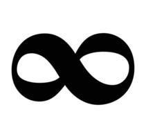 A Black Infinity Symbol on White Background A Simple Graphic Design Element vector