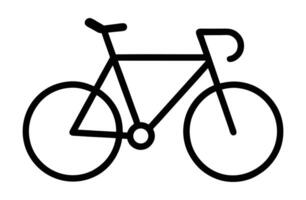 Simple Line Drawing of a Bicycle Showing a Classic Bike Design vector