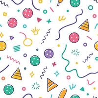 a colorful party background with various objects vector