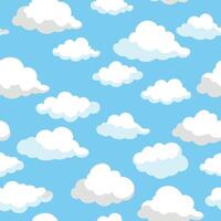 a pattern of clouds on a blue background vector