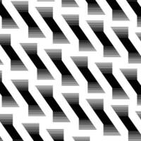 a black and white isolated geometry line pattern with optical illusion vector
