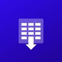 xls file icon for web, download spreadsheet vector