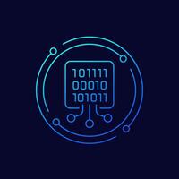 Compile code icon in linear design vector