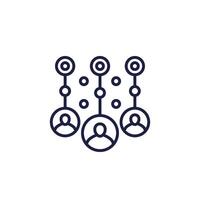 collect data of users line icon vector