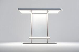 City light on the bus stop, mock up isolated on white background, copy space photo