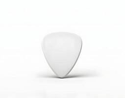 Guitar pick mock up isolated on white background, copy space photo
