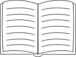 open book with blank pages, symbolizing knowledge and learning vector