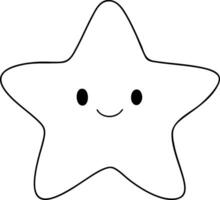 Cute star character with smiling face, perfect for children designs and illustrations vector