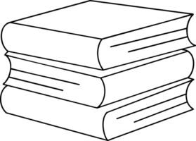 Stack of books in simple design, representing knowledge and learning vector