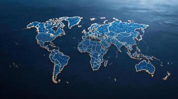 The world map is made of water photo