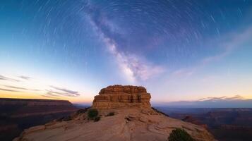 The milky way over the grand canyon photo