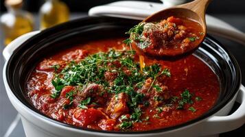 Slow cooker beef stew photo