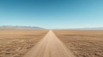 A dirt road in the middle of nowhere photo