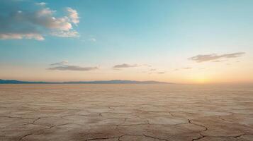 A desert landscape with a sky and clouds photo