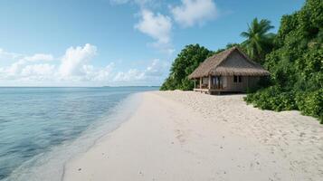 A beach hut on a tropical island photo