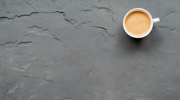 A cup of coffee on a gray background photo