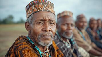 A group of men in traditional clothing photo
