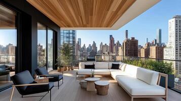 The view from the rooftop terrace of the new york apartment photo