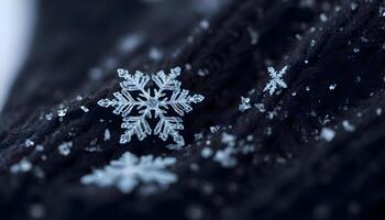 a snowflake that is on top of a blanket photo