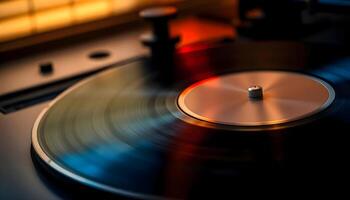a turntable with a record player on top of it photo
