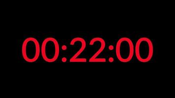 25 second countdown timer with red numbers digital timer suitable for presentations, websites, and educational content creation video