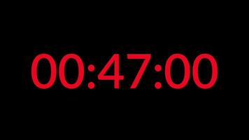 50 second countdown timer with red numbers digital timer suitable for presentations, websites, and educational content creation video