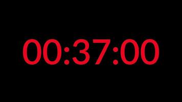 40 second countdown timer with red numbers digital timer suitable for presentations, websites, and educational content creation video