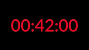 45 second countdown timer with red numbers digital timer suitable for presentations, websites, and educational content creation video