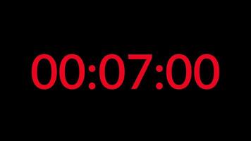 10 second countdown timer with red numbers digital timer suitable for presentations, websites, and educational content creation video