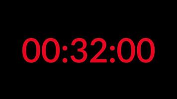 35 second countdown timer with red numbers digital timer suitable for presentations, websites, and educational content creation video
