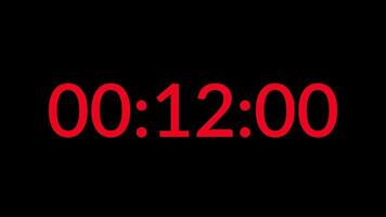 15 second countdown timer with red numbers digital timer suitable for presentations, websites, and educational content creation video