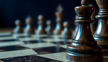a chess board with pieces on it photo