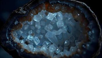 a close up of ice crystals in a bowl photo