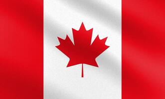 Flag of Canada with paper texture and light vector