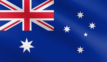 Flag of Australia with paper texture and light vector