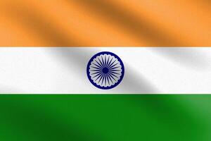 Flag of India with paper texture and light vector