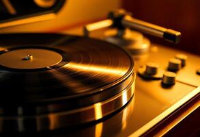 turntable with a record player on top of it photo