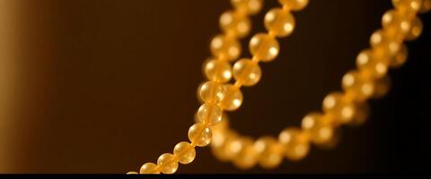 close up of a string of beads photo