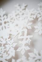 close up of a snowflake on a table photo
