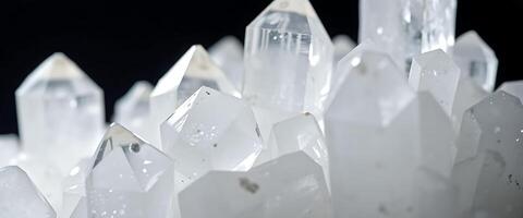 close up of a bunch of crystal rocks photo