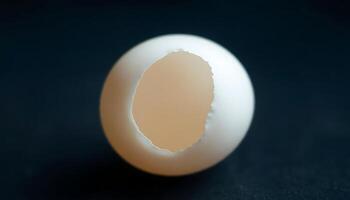 egg shell with a hole in it photo