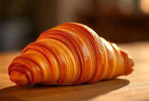 close up of an orange object on a table photo