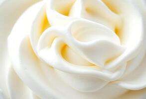 close up view of a whipped cream swirl photo