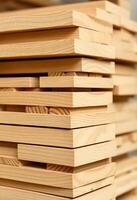 stack of wooden boards stacked on top of each other photo