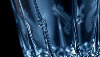 close up of a glass with water in it photo