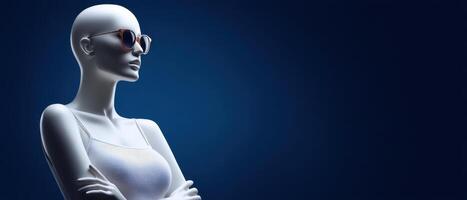 Artistic fashion mannequin display in minimalist style studio environment fashion photography photo