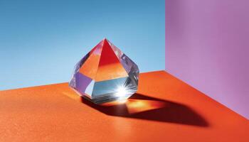 Prism reflection art studio photography bright colors close-up vibrant aesthetic photo