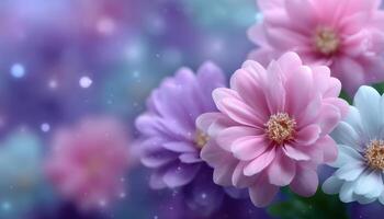 Abstract floral impressions soft blended colors digital art dreamy environment artistic viewpoint photo